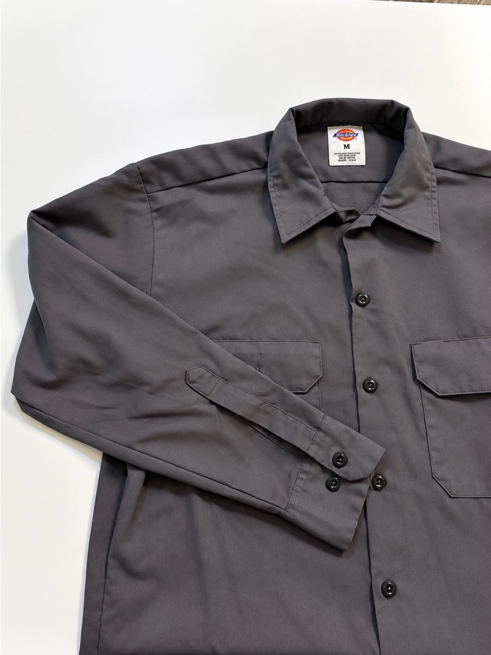 Dickies 574 Charcoal Gray Long Sleeve Work Shirt Men’s M